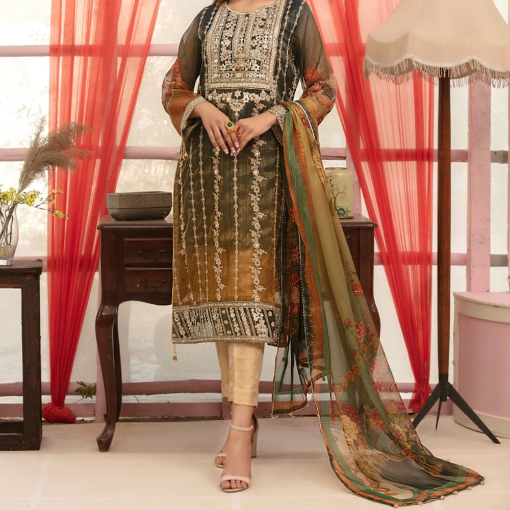 XL NEW Pakistani Tawakkal Fancy Embroidered Masuri Banarsi Shalwar Kameez XL/47